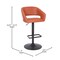 Flash Furniture Cognac Vinyl Adjustable Height Barstool CH-122070-BRBK-GG - alternate 3